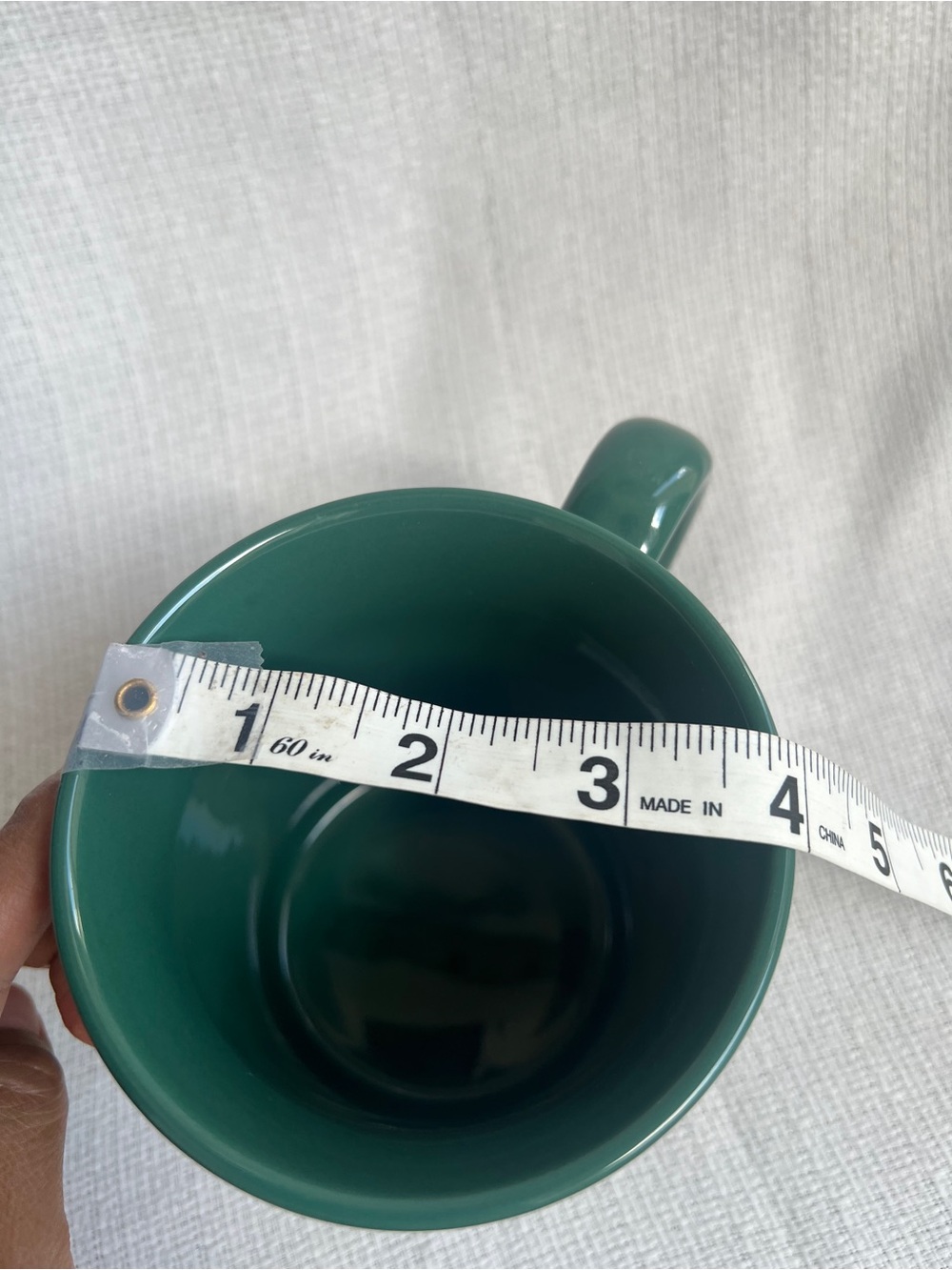 Pendleton Green Ceramic Mug with Yellow Aztec Banding - Picture 5 of 7